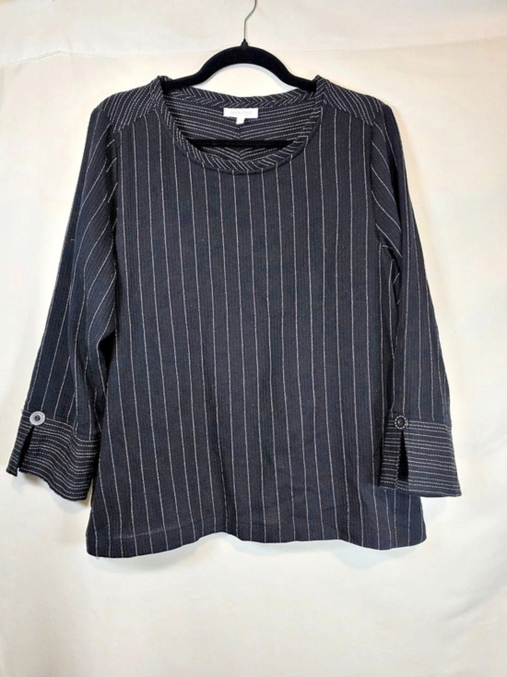 habitat Striped Tunic in Black Size Large
